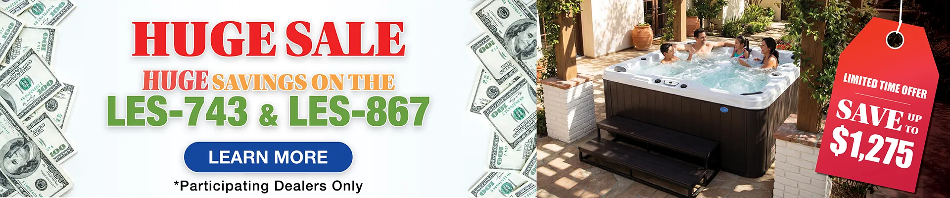 Calspas hot tub being used in a family setting - Live Oak